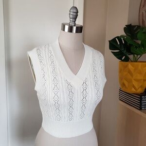 Cider Ivory Knit Vest Size Medium NEW!